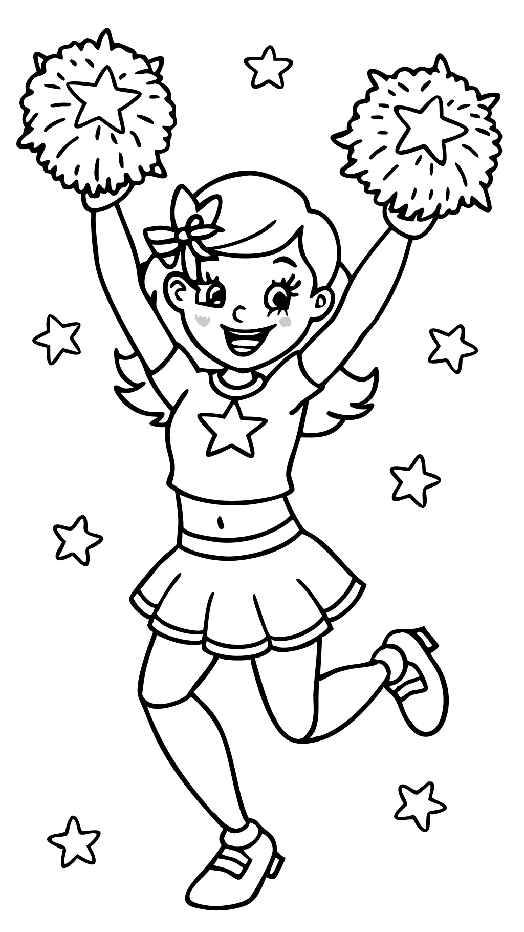 cheerleader printable coloring pages